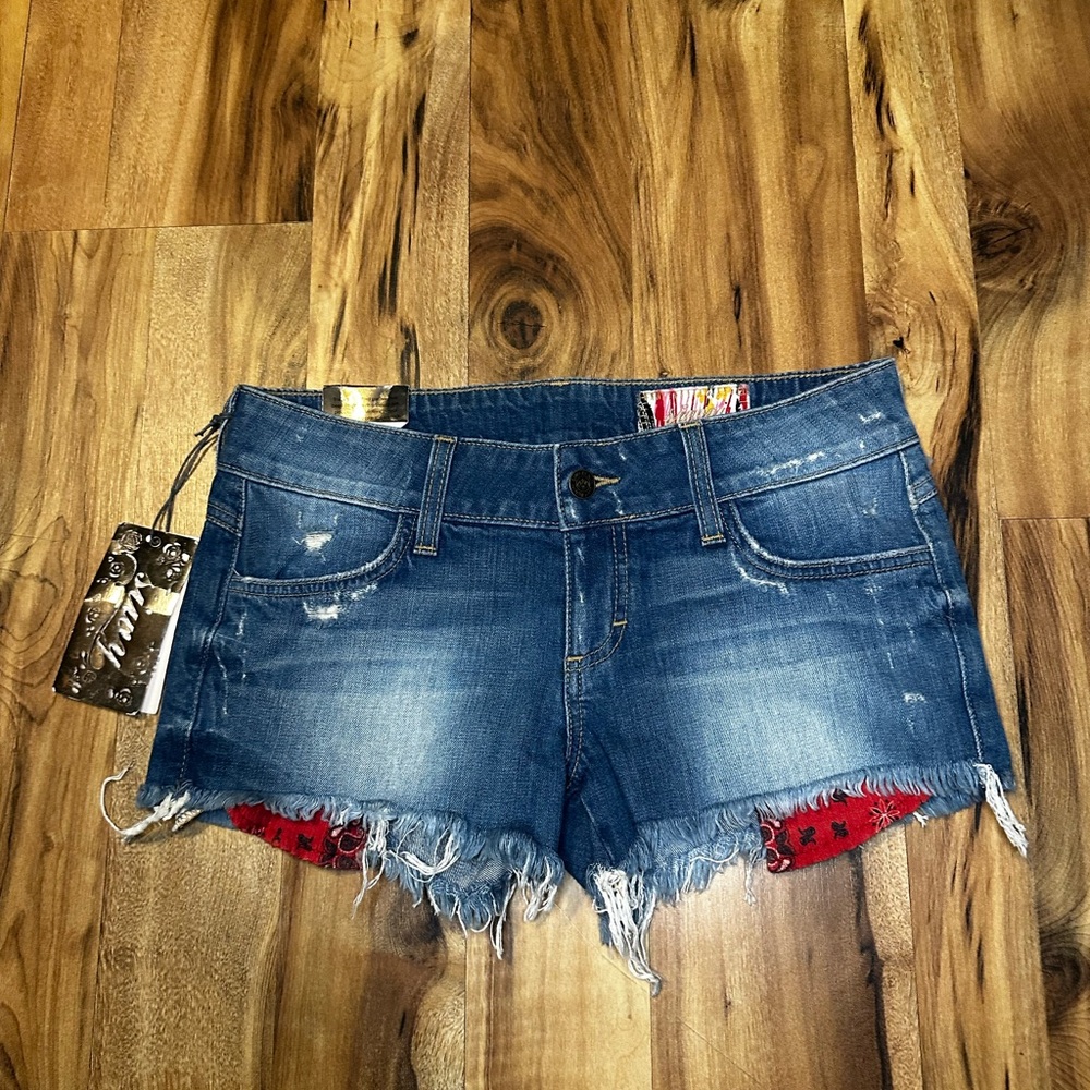 Siwy Madeleine Cut Off Denim Shorts Womens 26 NWT USA Distressed Festival Y2K